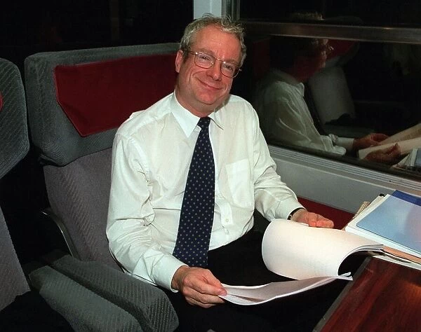 Chris Smith Labour MP and Minister for Culture June 1998. Picture on train