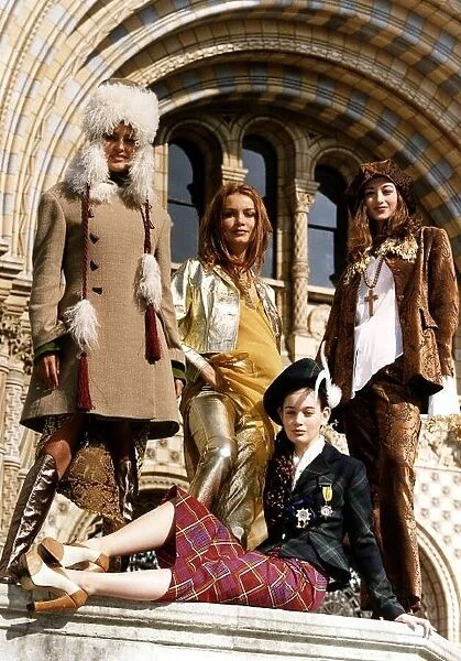 Clothing Lloyds Bank British Fashion Awards 1993 Designs by L to R Rifat Ozbek