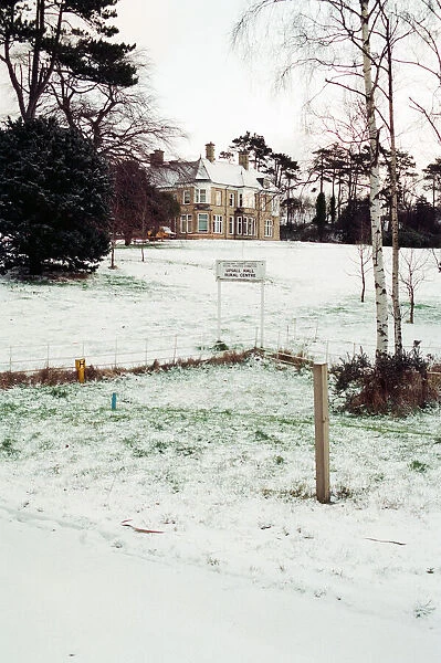 Cold snap hits Ormesby Bank, Middlesbrough, 28th February 1993. Upsall Hall Rural Centre