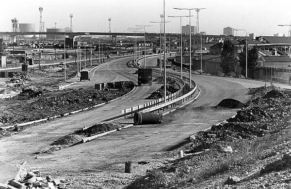 Construction of the A66 road. 2nd October 1980