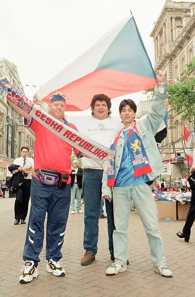 Czech Football Fans in Liverpool City Centre, Thursday 20th June 1996