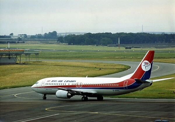 A Dan-Air Boeing 737, airliner  /  aircraft at Newcastle Airport