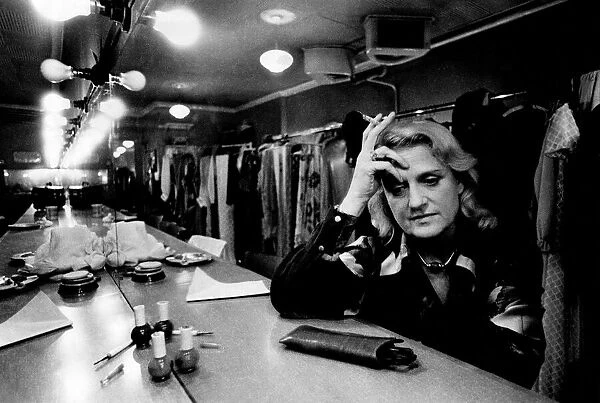 Dancer Murrays manageress, Doreen Dale, in the deserted dressing room she used in