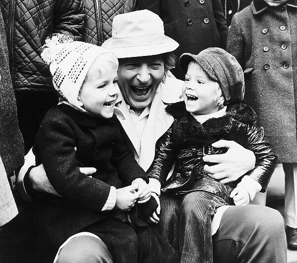 Danny Kaye making two toddlers laugh in London - November 1971 Guy Murray