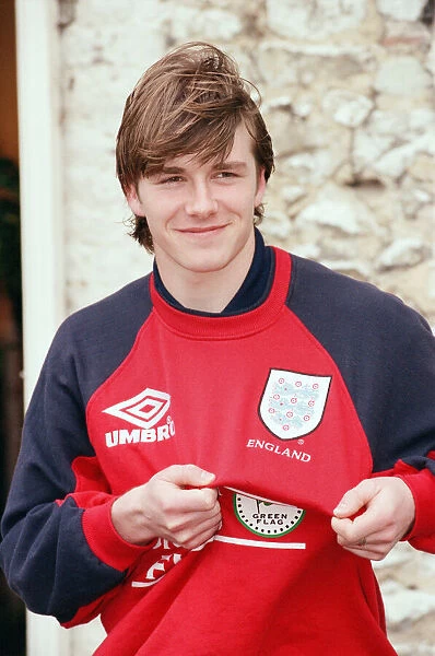 David Beckham, 21 years old, pictured at Bisham Abbey, where he is training with