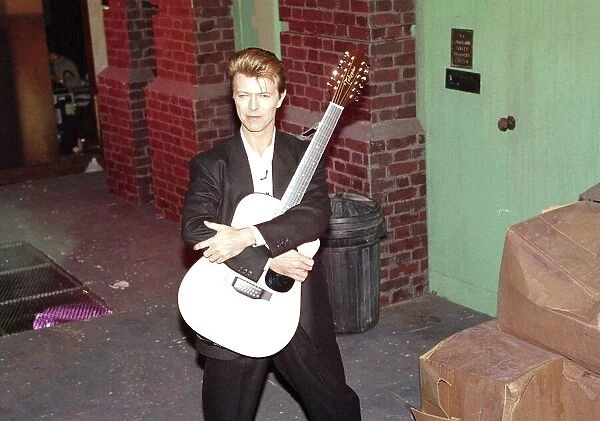 David Bowie at the press conference for the Sound + Vision Tour launch, Rainbow Theatre