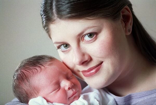 Dawn Alton Actress March 98 Former Coronation Street with her newborn baby