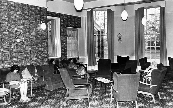 The day room at Whitchurch Hospital, Cardiff. 22nd April 1970