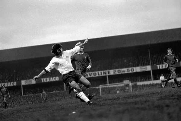 Derby County (2) v. Liverpool (0). Colin Todd scores D. C first goal after beating Phil