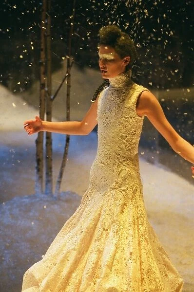 Designer Alexander McQueen bows out of London Fashion Week with a show on ice