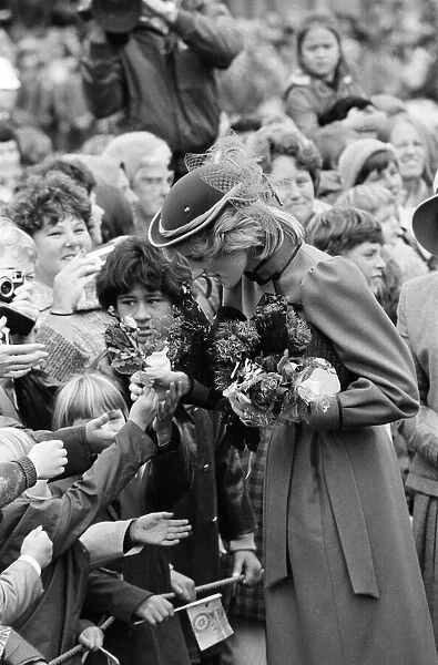 Diana, Princess of Wales visits New Zealand. April 1983