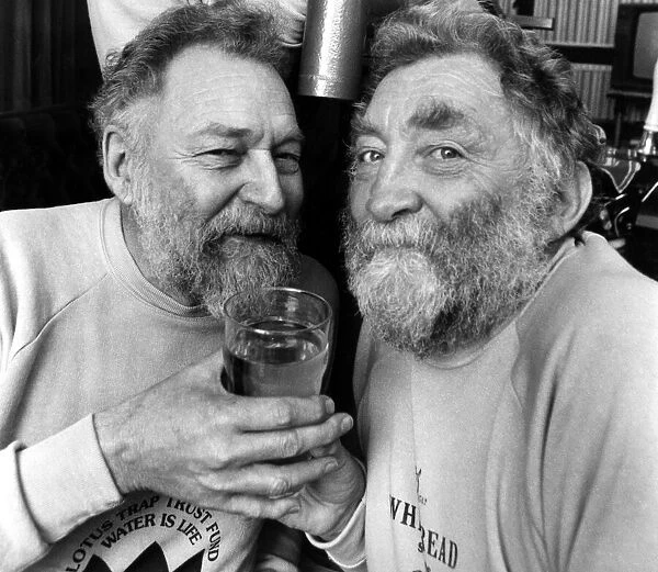 Dr David Bellamy (right) with his brother Gervaise on 29th March 1989