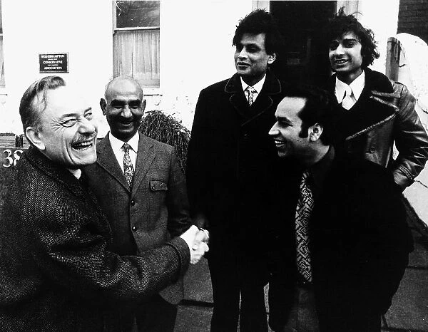 Enoch Powell Conservative MP with party members 1974
