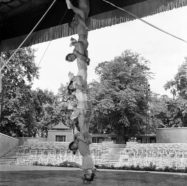 Entertainment Circus: A member of the Paulo family seen here performing the human