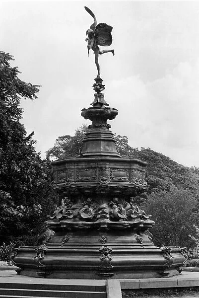 Eros Statue at Sefton Park, Liverpool, Merseyside, a 235 acre park