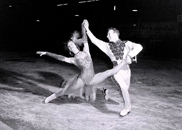 European Champions Michel and Silvia Grandjean, performing on the ice