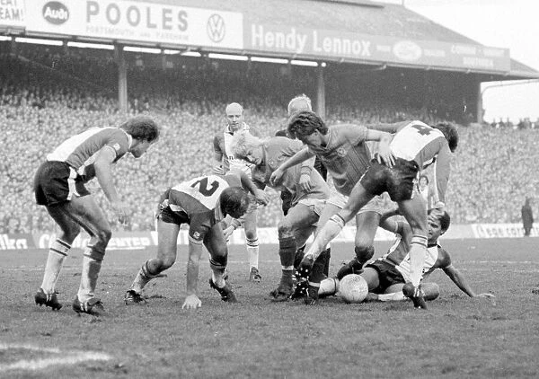 FA Cup Fith Round Match at Fratton Park January 1984 Portsmouth v Southampton