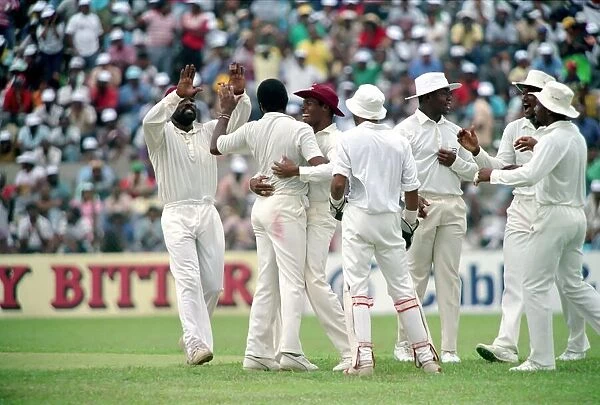 February 1990 90-1082-073 International Test Match Cricket. West Indies vs England