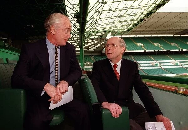Fergus McCann February 1999 with Celtic non executive chairman Frank O Callaghan