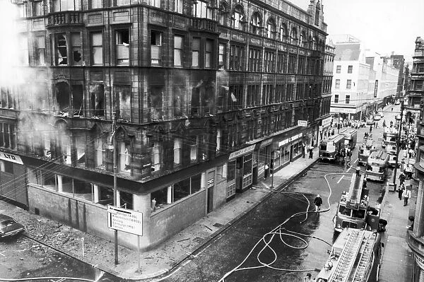 Fire at A & H Ltd, Clothing Factory, King Street, near Glasgow Cross, June 1977