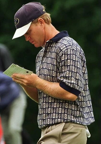 Gary Nicklaus with his score card July 1997