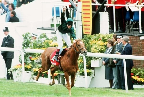 Generous racehorse winning the Derby at Epsom - June 1991