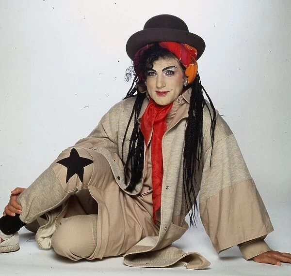 George Best former football player February 1984 Dressed as pop singer Boy George