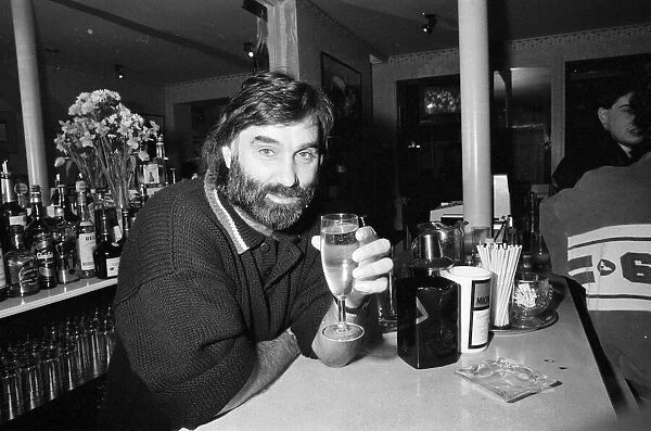 George Best inside his new wine bar in London called Besties - 17  /  01  /  1989