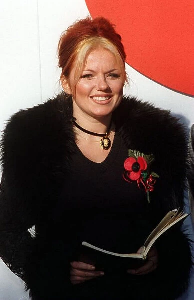 Geri of Spice GIrls at launch Poppy Appeal October 1997 with Dame Vera Lynn
