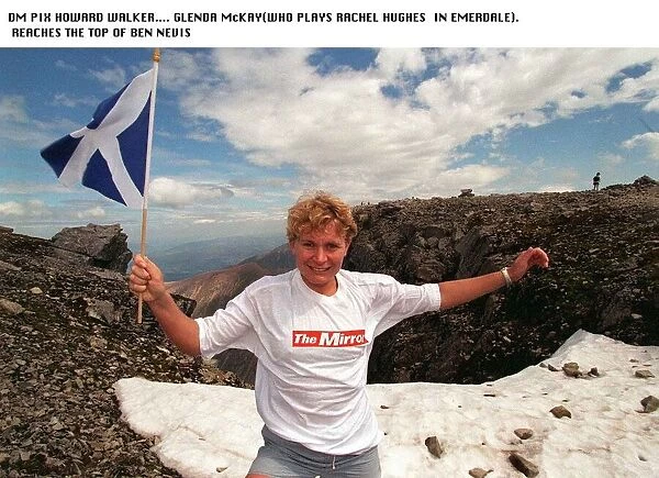 Glenda McKay on top of Ben Nevis June 1998