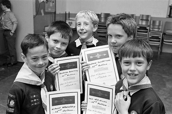 Golden boys... these five members of the 32nd Dalton Cub Scouts have received the highest