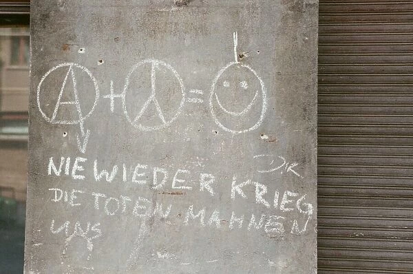 Graffiti on a residential wall in East Berlin, Germany 22nd September 1989