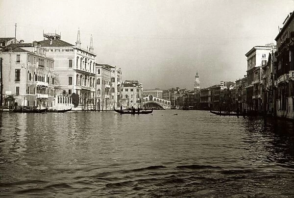 The Grand Canal with the Rialto Bridge in the background
