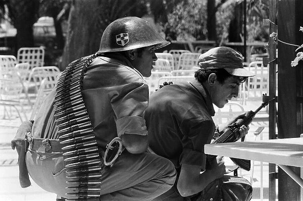 Greek Cypriot soldiers, during fighting amid the Turkish invasion of Cyprus