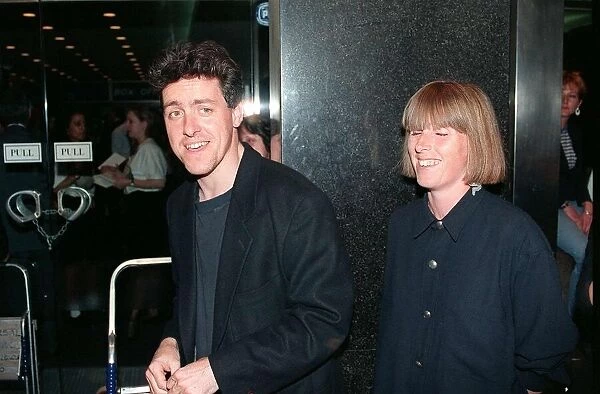 Griff Rhys Jones Actor Comedian 1990 with his wife at the film premiere Nuns On The
