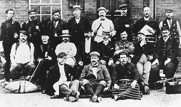 A group of Scotland Yard detectives in various disguises seen here before setting out