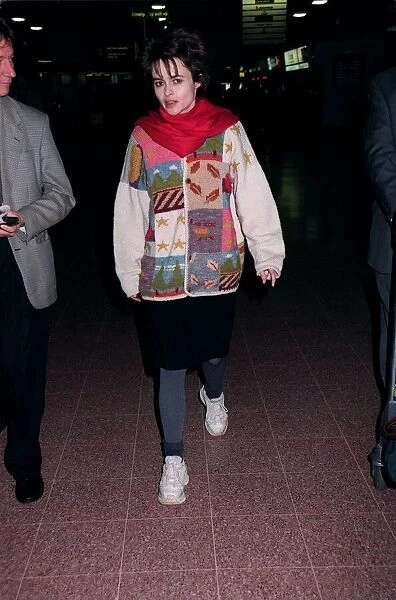 Helena Bonham Carter Actress April 98 Leaving Heathrow on concorde for New York