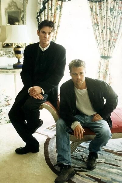 HENRY THOMAS AND BRAD PITT, IN LONDON FOR THE OPENING OF THE FILM `LEGENDS OF THE FALL`