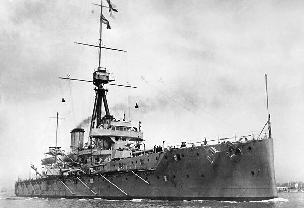 HMS Dreadnought, an 18, 110-ton battleship built at Portsmouth Dockyard