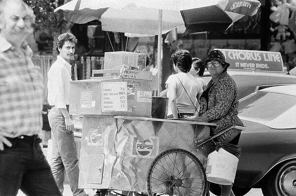 Hot Dog Stand, New York, USA, June 1984