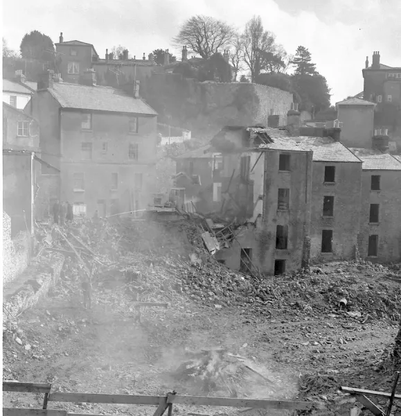 House demolition, Stentiford Hill, Torquay March 1964