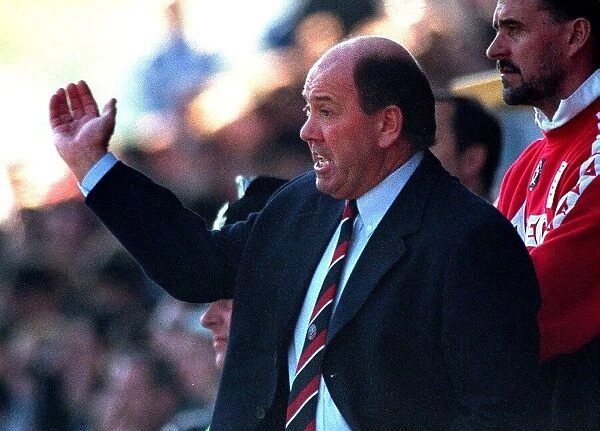 Howard Kendall Sheffield United manager during match against Huddersfield Town