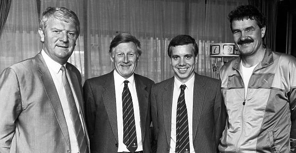 Ian Hargraves and Ken Rogers with Brian Labone and Ron Yeats