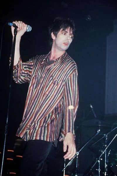 Ian McCulloch pop singer group Electrafixion on stage 1995