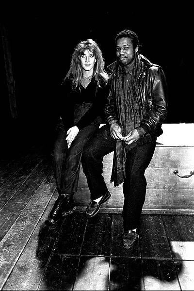 Imogen Stubbs with Hugh Quarshie, when they were at the Peoples Theatre