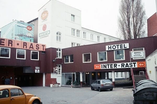 Inter Rast Hotel in red light district of Hamburg, West Germany