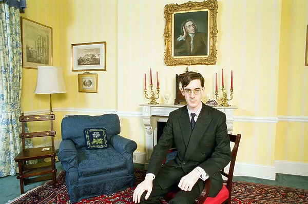 Jacob Rees-Mogg, Conservative candidate for Central Fife, Scotland. 25th January 1997