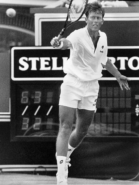 Jeremy Bates in action at the Stella Artois tournament before Wimbledon