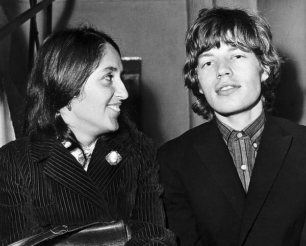 Joan Baez meets Rolling Stones Mick Jagger in Glasgow on 6th October 1965 when