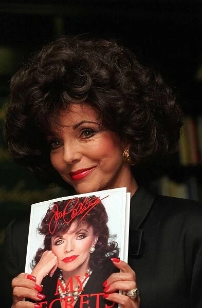 Joan Collins actress at the launch of her new book MY SECRETS at Hatchards book shop in